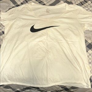 Nike Cream Tee with Black Swoosh
